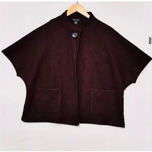 Tally Ho Sweater Sz S 100% Wool Cape  Lagenlook Boho Style